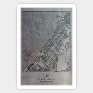 Dubai, UAE, city map Sticker